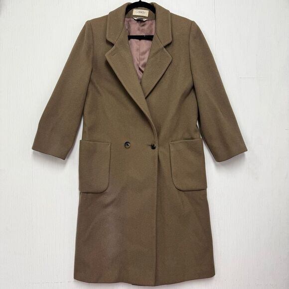 Cassidy Trench 100% Wool Coat Hand Tailored Size 4 - Picture 1 of 11